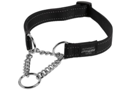 Rogz Obedience Half-Check Collar Snake Medium Black|