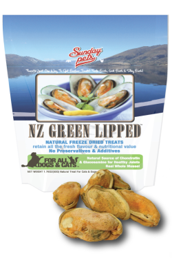 Sunday Pets Treat NZ Green Lipped Mussel 50g|