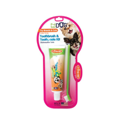 TriplePet EZDOG Pet Toothbrush & Toothpaste Kit for Toy Breeds & Cat|