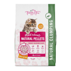 Trouble & Trix Natural Cherry Blossom Plant Extracts Clumping Cat Litter 10L|
