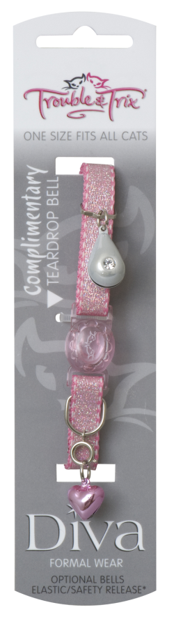 T&T Cat Collar Diva Shimmer Pink|
