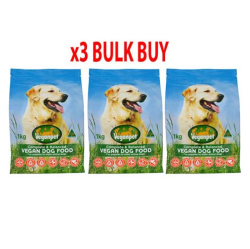 VeganPet DOG Food DRY 1kg x 3 BULK BUY|
