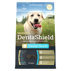 Vetafarm LoveBites DentaShield Dog Dental Health 60 Chews|