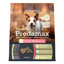 Vetafarm LoveBites Predamax Dog Daily Wellbeing 30 Chews|