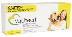 Valuheart Tablets for Large Dogs 21-40kg (Yellow)|