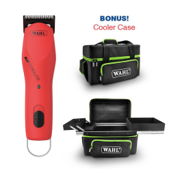 Wahl KM CORDLESS PINK Two Speed Pet Clipper with BONUS COOLER CASE|