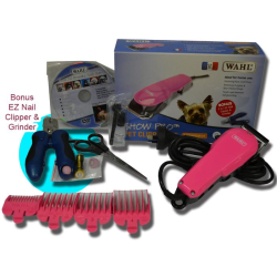 Wahl Show Pro Pet Clipper Kit Hot Pink Bonus Pack|