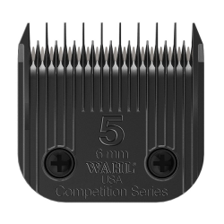 Wahl ULTIMATE Competition Clipper Blade Set #5 Size 6mm BLACK|