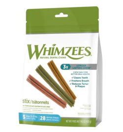 Whimzees Stix Small 24+4 Pack|