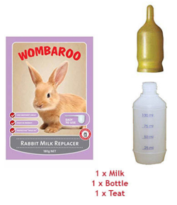 Wombaroo Rabbit Milk Replacer 180g with Bottle and Teat|