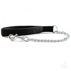 Yours Droolly Padded Chain Lead Heavy 60cm Black|