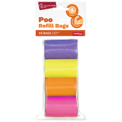 Masterpet Yours Droolly Poo Refill Bags RAINBOW 4 Pack|