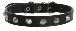 Yours Droolly Stud Leather Collar Black Small|