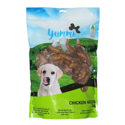 Yummi Pet Dried Chicken Necks 1kg|