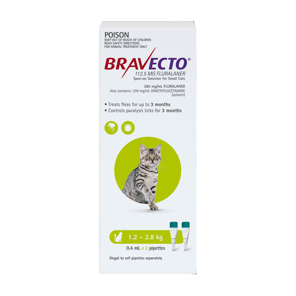 Buy Bravecto Spot On For Cats Green Online Low Prices, Free Shipping