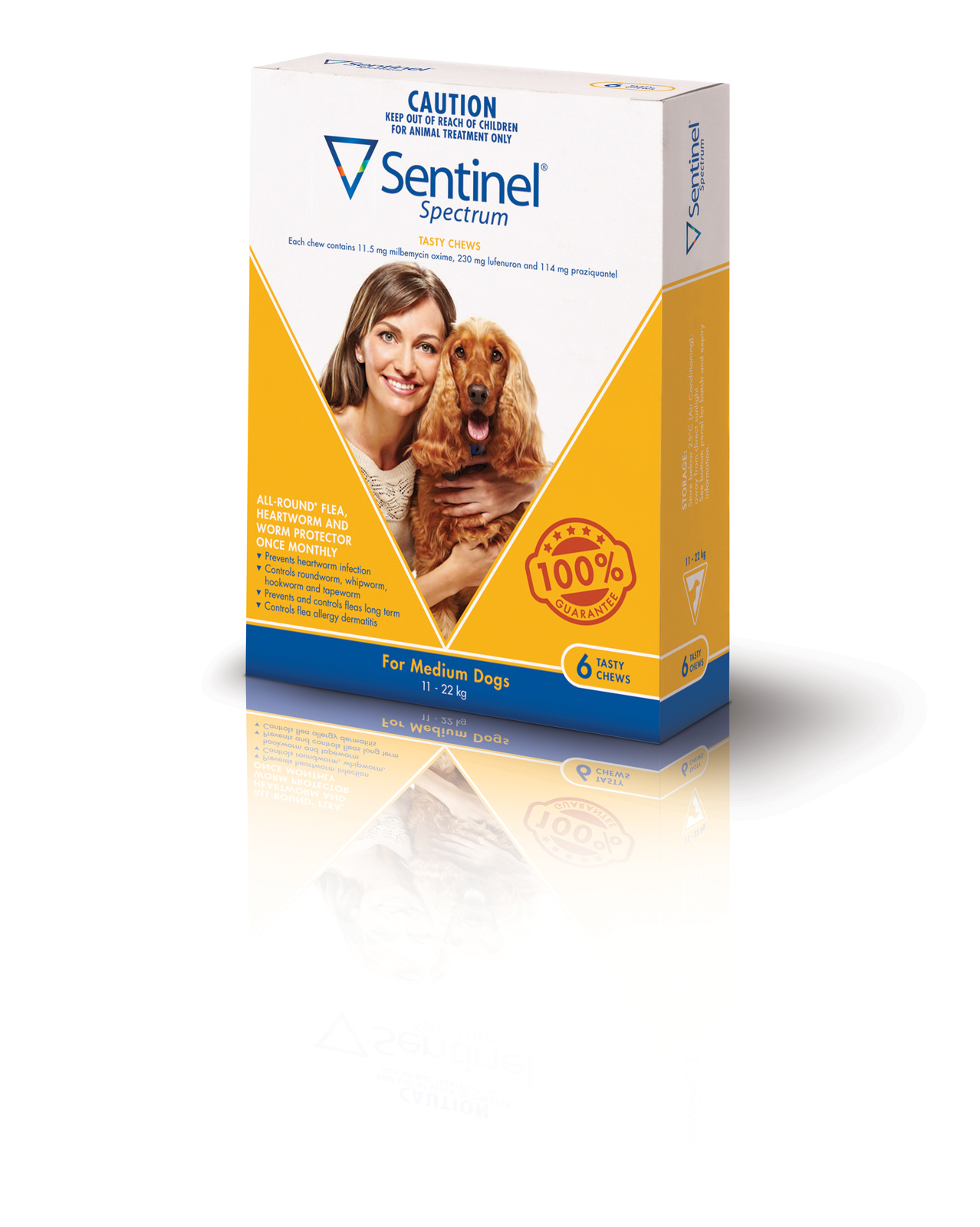 pet-shop-direct-sentinel-spectrum-chews-for-dogs-11-to-22kg-yellow